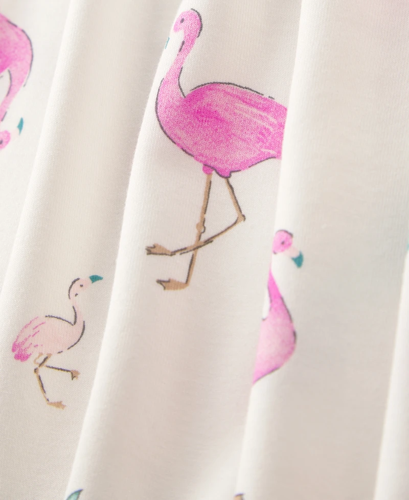 Carter's Baby Girls' PurelySoft Flamingo Sleeveless Romper, 2-Pack