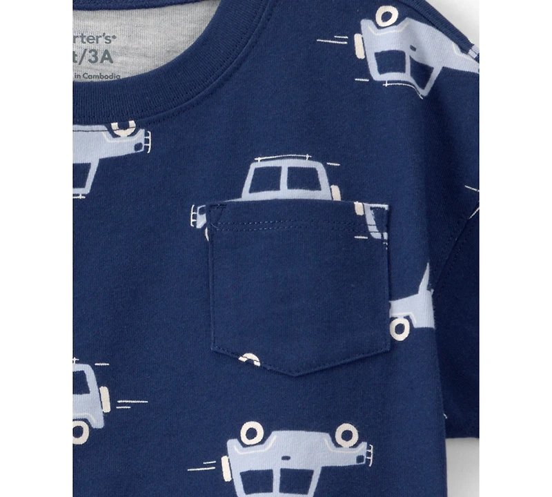 Carter's Boys' 2T-5T Car Pocket Short-Sleeve T-Shirt