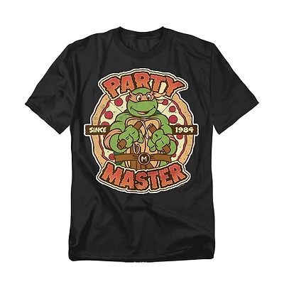 Teenage Mutant Ninja Turtles Men's Mikey Party Master T-Shirt