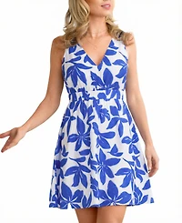 Cupshe Women's World Traveler Tropical Mini Beach Dress
