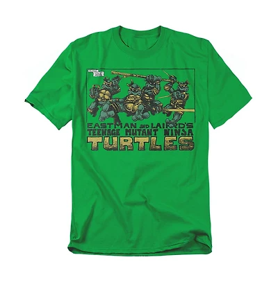 Teenage Mutant Ninja Turtles Men's Leaping Over Logo T-Shirt