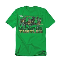 Teenage Mutant Ninja Turtles Men's Leaping Over Logo T-Shirt