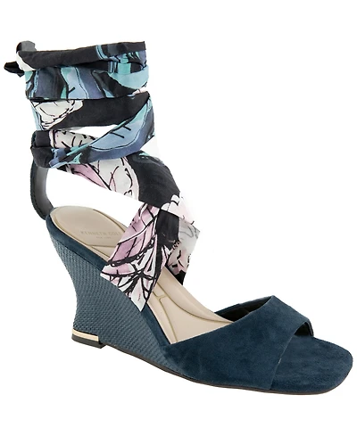 Kenneth Cole New York Women's Fabia Ankle-Wrap Wedge Sandals