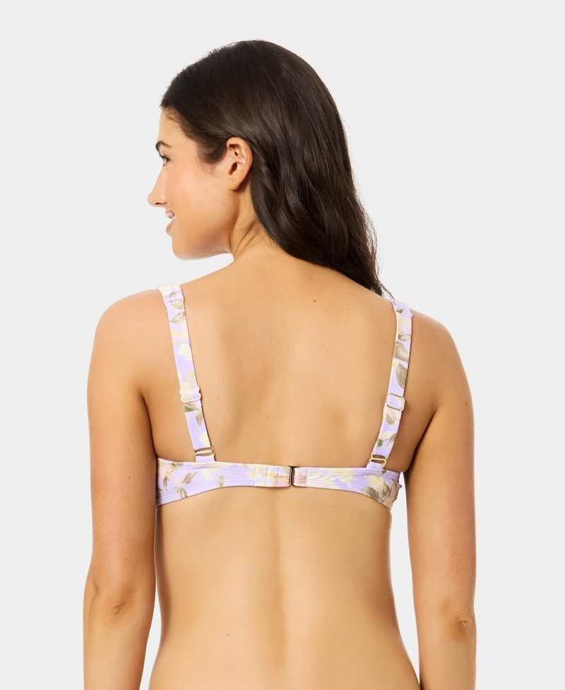 California Waves Women's Blooming Garden Bungie Balconette Underwire Bikini Top