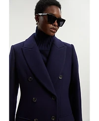 Karen Millen Women's Double Breasted Tailored Midi Coat