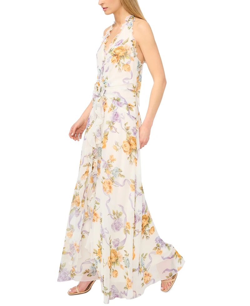 Parker Women's Sleeveless Ruffle Front Maxi Dress