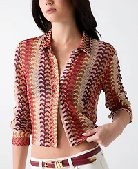 Guess Women's Izzy Collared Long-Sleeve Top