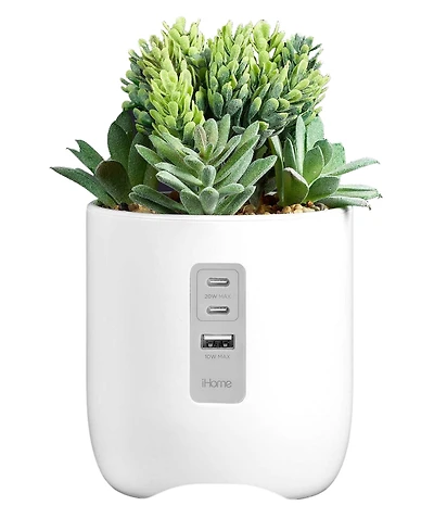 iHome Power Plant Faux Succulent Usb Charging Station