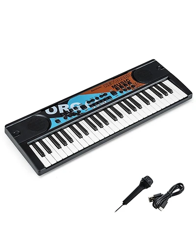 Mecale 49-Key Portable Kids Electric Piano Keyboard with 8 Rhythms & 8 Tones for Fun Learning