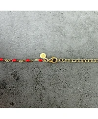 The Lovery Enamel Heart Link Necklace