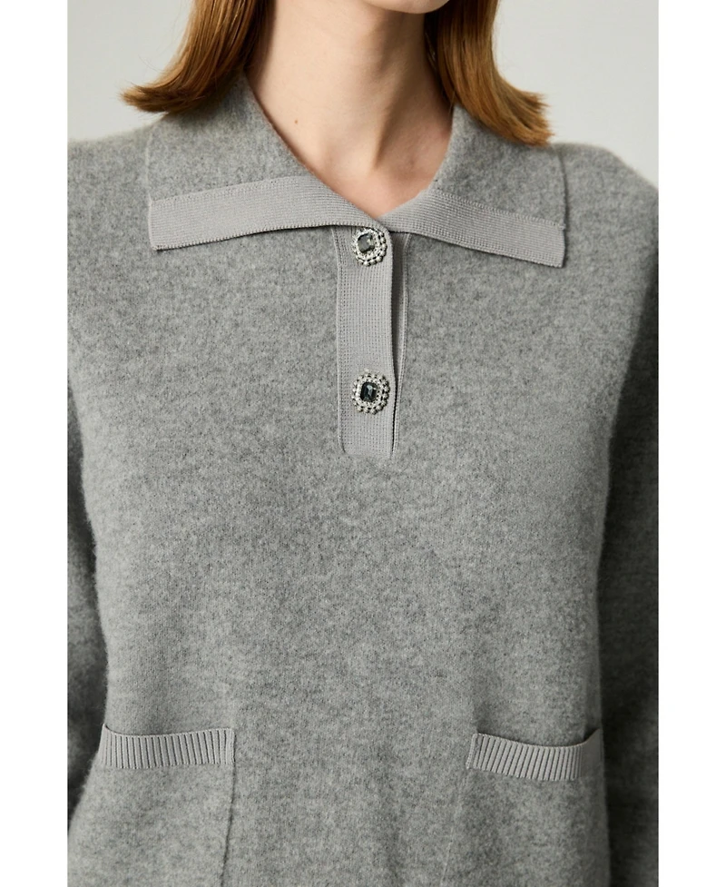 Nocturne Women's Polo Knit Sweater