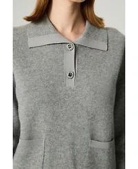 Nocturne Women's Polo Knit Sweater