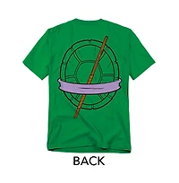 Teenage Mutant Ninja Turtles Men's Donatello Shell Front Back T-Shirt