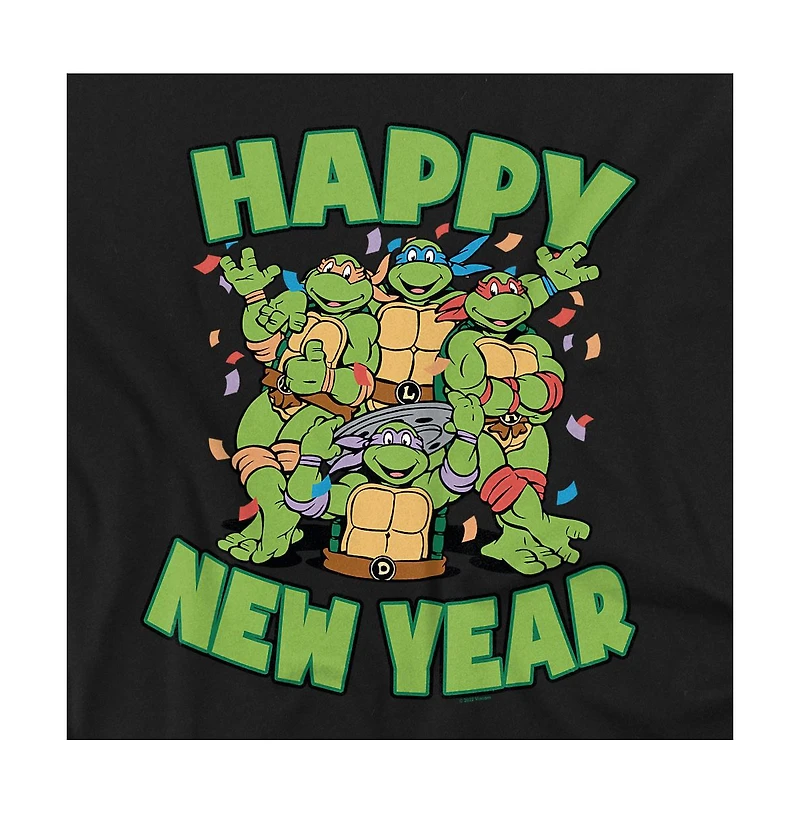 Teenage Mutant Ninja Turtles Men's Happy New Year Group T-Shirt