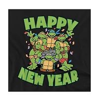 Teenage Mutant Ninja Turtles Men's Happy New Year Group T-Shirt