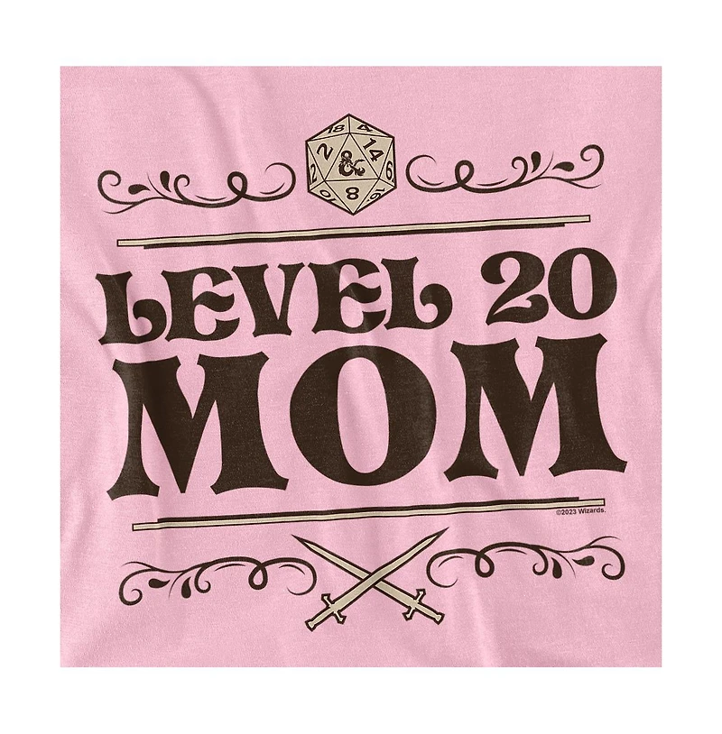 D&D Men's Mother's Day Level 20 Mom T-Shirt