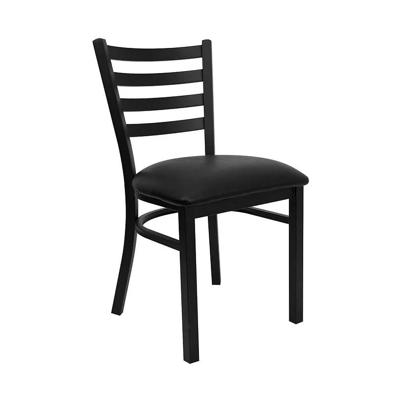 Emma+Oliver 2 Pack Ladder Back Metal Restaurant Chair