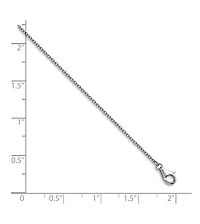 Curata Jewelry Solid 950 Platinum 1.1mm Cable Chain Necklace