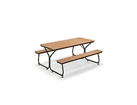 Slickblue Outdoor 6 Ft Picnic Table with Bench Seating for 6 to 8
