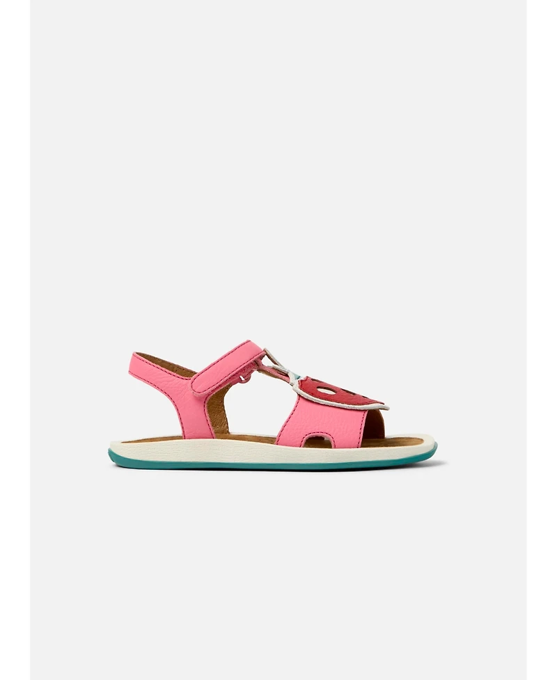 Camper Girls Bicho Twins Leather T-Strap Sandals