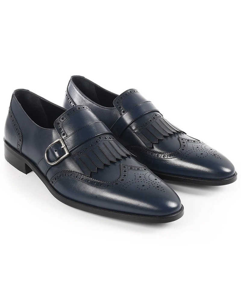 Vellapais Men's Monk Strap Tassel Wingtip Dress Shoes