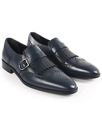 Vellapais Men's Monk Strap Tassel Wingtip Dress Shoes