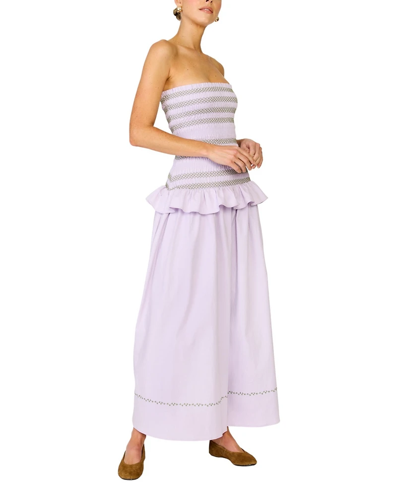 Line & Dot Women's Amnesia Strapless A-Line Maxi Dress