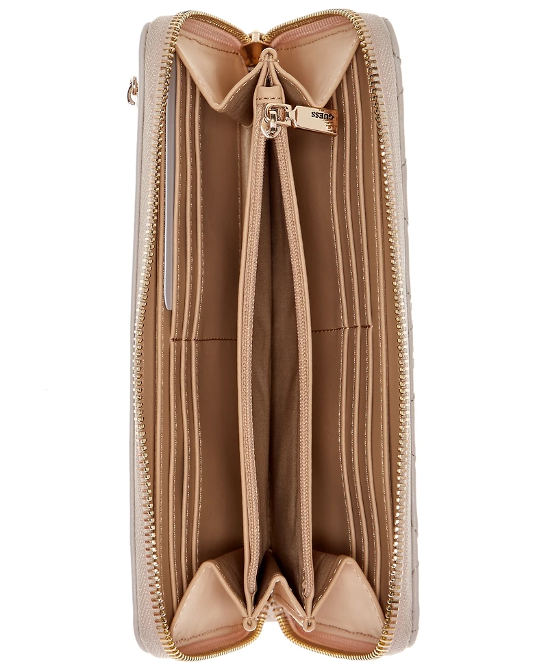 Guess Lucci Boxed Floral Print Large Zip Around Wallet