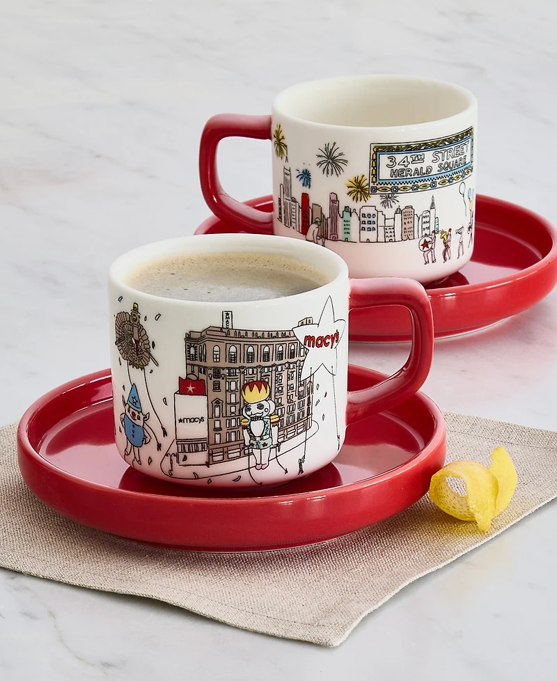 Macy's Stoneware Espresso Set for 2, Macy's Exclusive