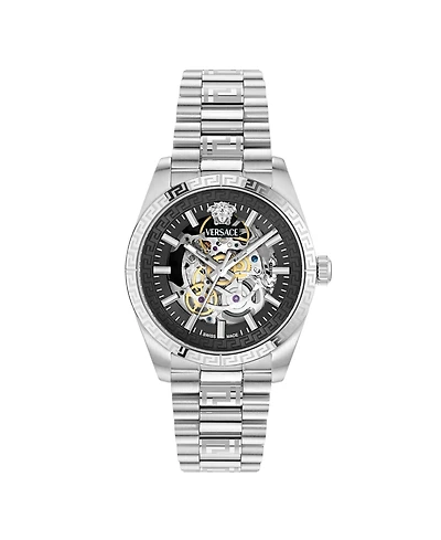 Versace Men's Millenyium Limited Edition Automatic Silver Stainless Steel Bracelet Watch, 40mm