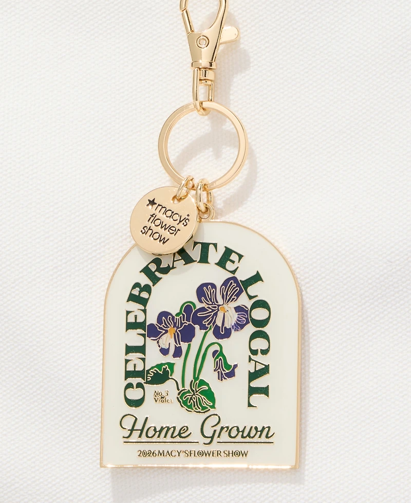 Macy's Flower Show Violet Enamel Bag Charm, Macy's Exclusive
