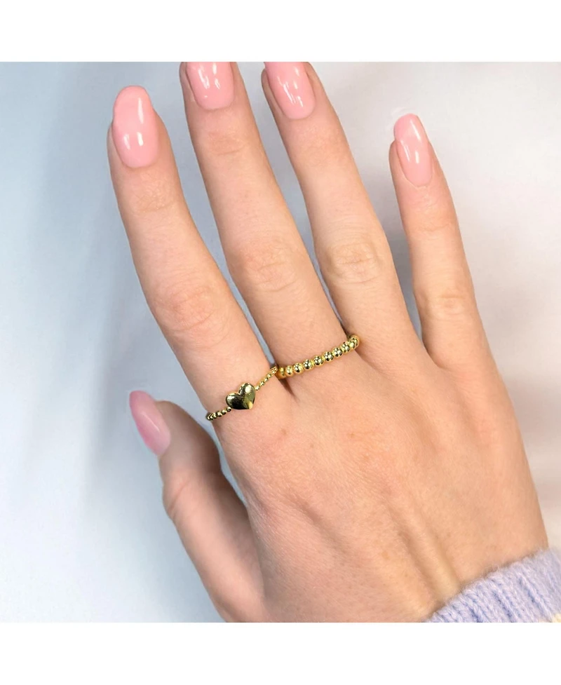 The Lovery Gold Beaded Ring 14K
