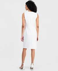 Anne Klein Women's Sleeveless Crewneck Sheath Dress