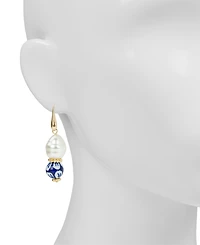 Patricia Nash Gold-Tone Plated Baroque Mother of Pearl Drop Earrings
