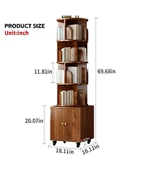 Rainsken 360° Rotating Bookshelf Tower