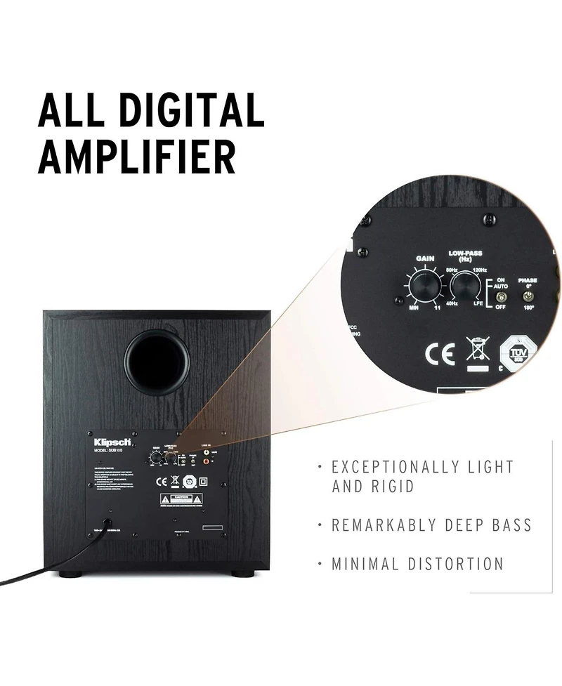 Klipsch Sub-100-black Synergy Black Label Subwoofer Speaker (2018)