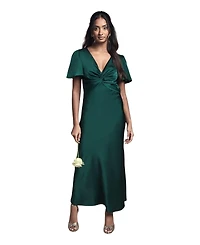 Oasis Satin Midi Bridesmaids Dress