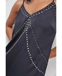 Warehouse Women's Premium Stud Embellished Slip Dress