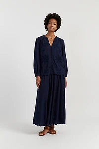 Chinti & Parker Women's Linen-Blend Broderie Blouse