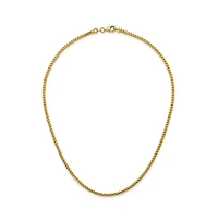 Curata Jewelry Solid 18k Yellow Gold Italian 7.5 Inch 2.4mm Wide Woven Franco Chain Bracelet