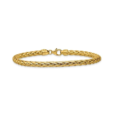 Curata Jewelry Solid Hollow Italian 7.5 Inch 3.1mm Wide Woven Spiga Link Bracelet