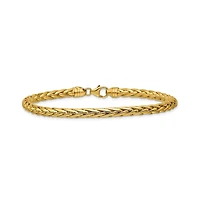 Curata Jewelry Solid Hollow Italian 7.5 Inch 3.1mm Wide Woven Spiga Link Bracelet