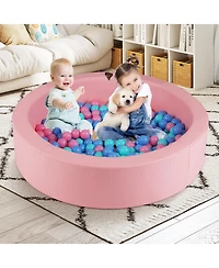Mecale 42.5-Inch Round Foam Ball Pit for Toddlers with Sponge Filling, Washable Cover