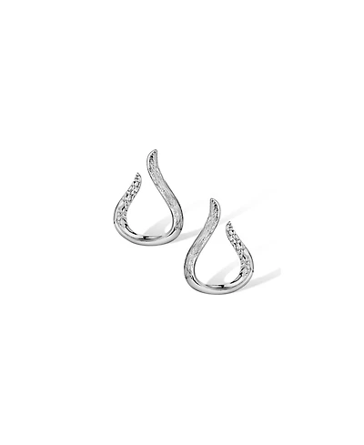 Retro Chic Wave Round Earrings