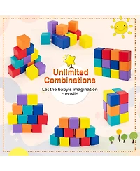 Mecale 12-Piece Soft Foam Building Blocks and Climbing Cubes Set for Kids