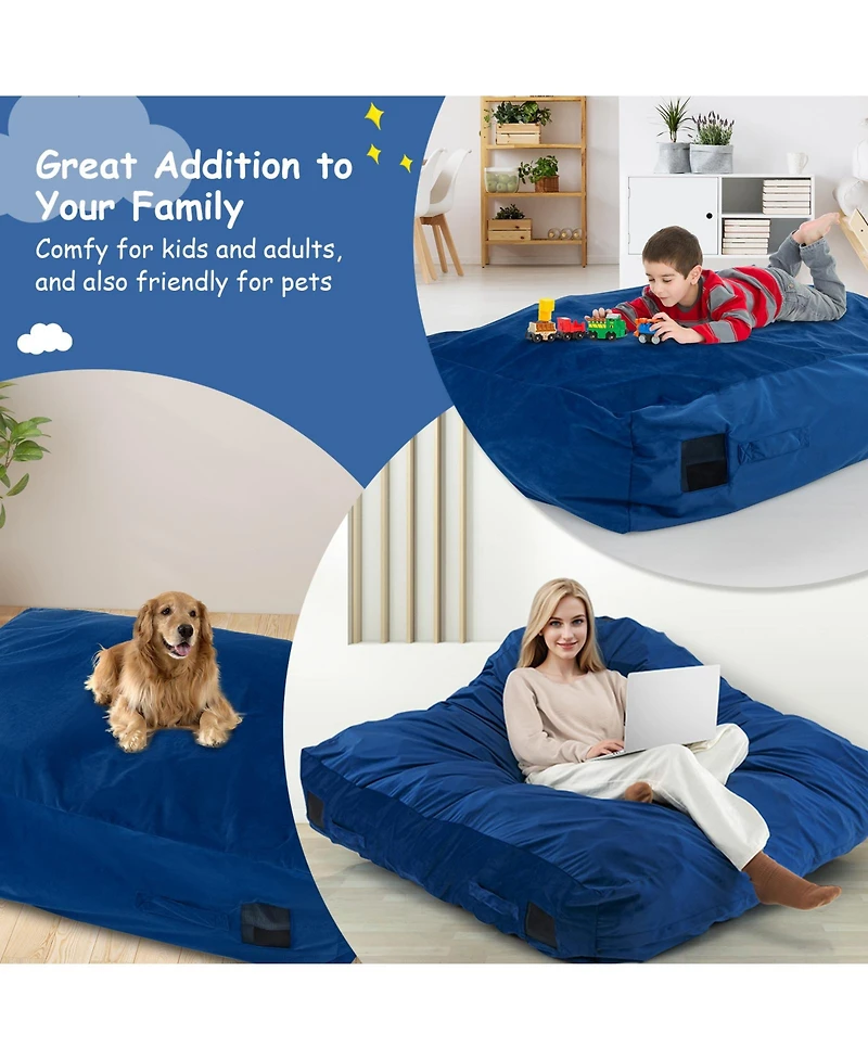 Mecale Sensory Crash Pad Mat with Foam Blocks, Washable Cover