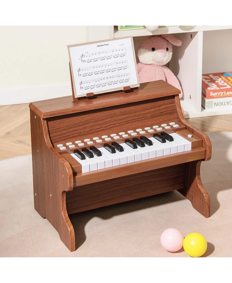 Mecale 25-Key Kids Piano Keyboard with Adjustable Speed & Teaching Mode for Easy Musical Learning