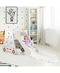 Mecale 5-in-1 Toddler Slide Set with Art Easel, Stool and Book Rack