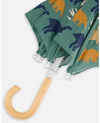 Deux par Deux Girl Umbrella Dinosaur Print - Toddler|Child