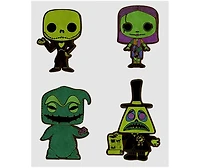 Funko Nightmare Before Christmas Black Light Neon Pin Set of 4
